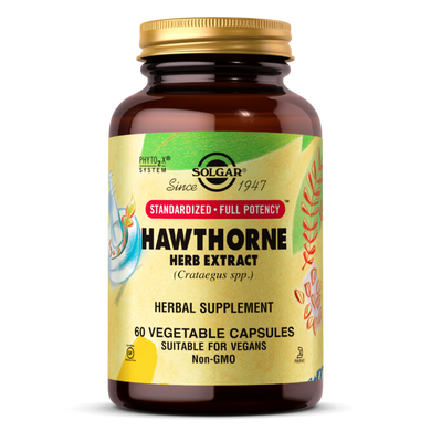 Экстракт боярышника Hawthorne Herb Extract Solgar 60 капсул