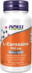 L-Карнозин L-Carnosine Now Foods 500 мг 50 капсул