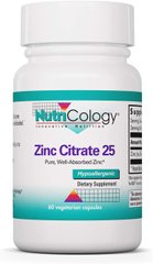 Цитрат цинку Zinc Citrate Nutricology 25 мг 60 капсул