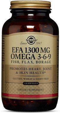 Фотография - Комплекс Омега 3 6 9 EFA Omega 3-6-9 Solgar 1300 мг 60 капсул
