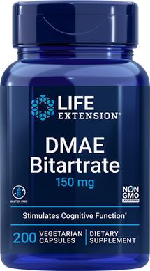 Фотография - DMAE Диметиламиноэтанол DMAE Bitartrate Life Extension 150 мг 200 капсул