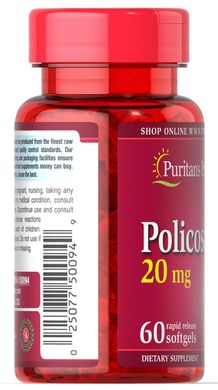 Фотография - Поликозанол Policosanol Puritan's Pride 20 мг 60 капсул