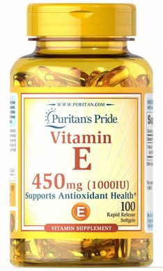 Фотография - Витамин Е Vitamin E Puritan's Pride 1000 МЕ 100 капсул