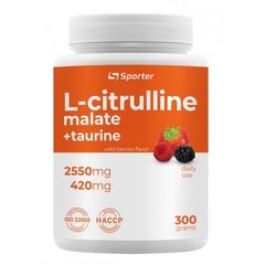 Цитрулін L-Citruline Malate + Taurine Sporter ягоди 300 г