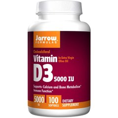 Фотография - Вітамін D3 Vitamin D3 Jarrow Formulas 5000 МО 100 капсул