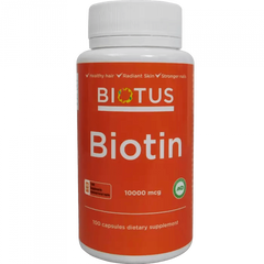 Витамин В7 Биотин Biotin Biotus 10000 мкг 100 капсул