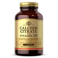 Кальцій цитрат та вітамін D3 Calcium Citrate with Vitamin D3 Solgar 250 мг/150 МО 120 таблеток