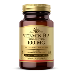 Вітамін В2 Рибофлавін Vitamin B2 Solgar 100 мг 100 капсул