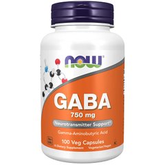 Фотография - Гамма-аміномасляна кислота GABA Now Foods 750 мг 200 капсул