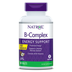 Комплекс вітамінів В B-complex Fast Disolve Natrol кокос 90 таблеток