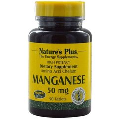 Марганець Manganese Nature's Plus 50 мг 90 таблеток