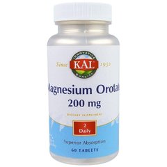 Оротат магния Magnesium Orotate KAL 200 мг 60 таблеток