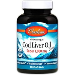 Фотография - Риб'ячий жир з печінки тріски Cod Liver Oil Gems Carlson Labs 1000 мг 250 капсул