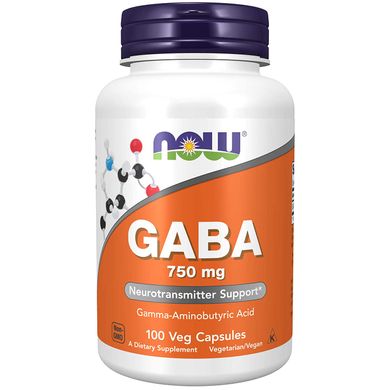 Фотография - Гамма-аминомасляная кислота GABA Now Foods 750 мг 200 капсул
