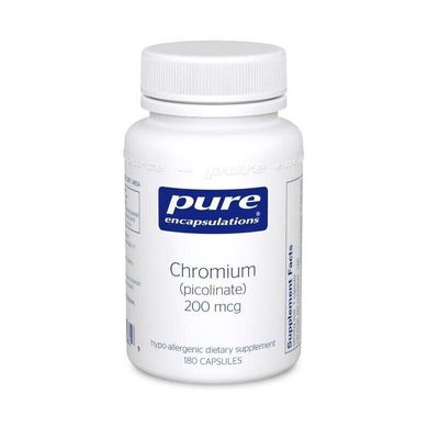 Хром пиколинат Chromium picolinate Pure Encapsulations 200 мкг 60 капсул