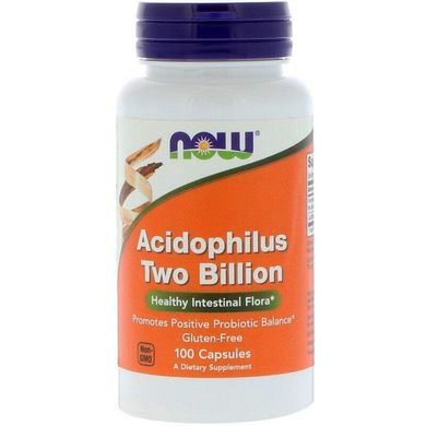 Пробиотики Acidophilus Now Foods 2 млрд КОЕ 100 капсул