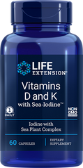 Фотография - Витамин D и К с йодом Vitamins D and K with Sea-Iodine Life Extension 60 капсул