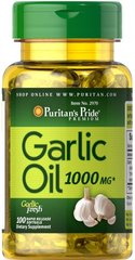 Часнична олія Garlic Oil Puritan's Pride 1000 мг 100 гелевих капсул