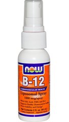 Вітамін В12 Vitamin B-12 Now Foods липосомальный спрей 1000 мкг 59 мл