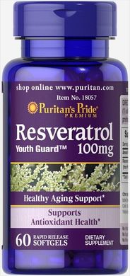 Ресвератрол Resveratrol Puritan's Pride 100 мг 60 капсул