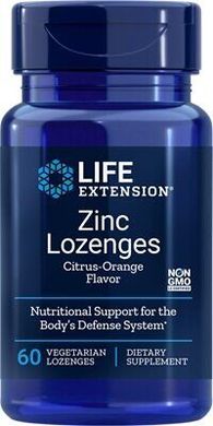 Цинк Zinc Lozenges Life Extension апельсин 60 льодяників