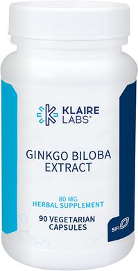 Гинкго Билоба Ginkgo Biloba Klaire Labs 80 мг 90 капсул