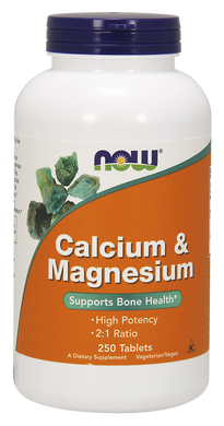 Кальций и магний Calcium & Magnesium Now Foods 250 таблеток