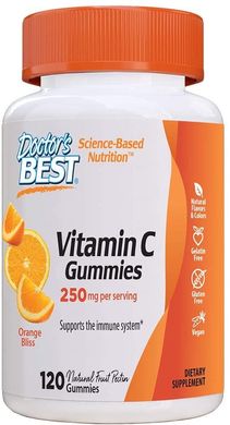 Фотография - Вітамін С Vitamin C Gummies Doctor's Best апельсин 250 мг 120 жувальних цукерок