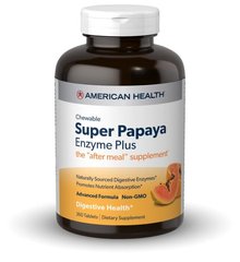 Фотография - Ферменти + папайя Super Papaya Enzyme Plus American Health 360 жувальних таблеток