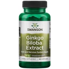 Фотография - Гинкго Билоба Ginkgo Biloba Extract Swanson 60 мг 120 капсул