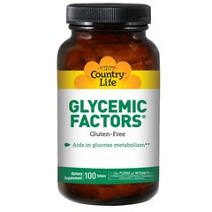 Фотография - Комплекс для стабілізації глікемічного індексу Glycemic Factors Country Life 100 таблеток