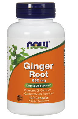 Корінь імбиру Ginger Root Now Foods екстракт 550 мг 100 капсул