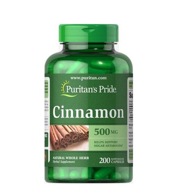Корица Cinnamon Puritan's Pride 500 мг 200 капсул