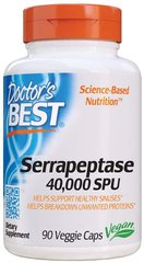 Фотография - Серрапептаза Serrapeptase Doctor's Best 40000 СПУ 90 капсул