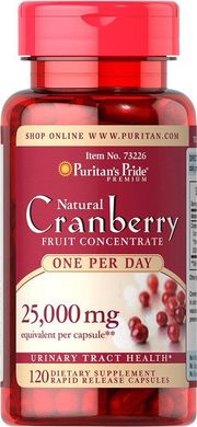 Клюква One A Day Cranberry Puritan's Pride 500 мг 120 капсул