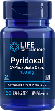 Витамин В6 пиридоксаль 5'-фосфат Pyridoxal 5'-Phosphate Life Extension 100 мг 60 капсул
