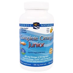Фотография - Риб'ячий жир для підлітків Complete Omega Junior Nordic Naturals лимон 283 мг 90 капсул