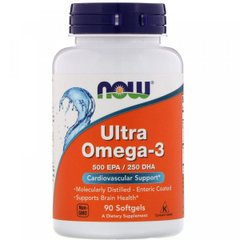 Фотография - Риб'ячий жир Омега 3 Ultra Omega 500 EPA / 250 DHA Now Foods 180 капсул