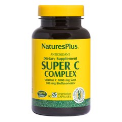 Фотография - Вітамін C Super C Complex Vcaps 1000 mg w/500 mg Bioflavonoids Nature's Plus 90 капсул