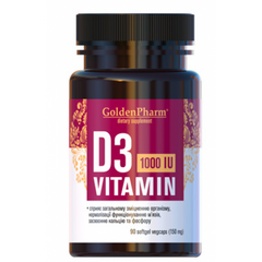 Фотография - Витамин D3 Vitamin D3 Golden Pharm 1000 МЕ 90 капсул