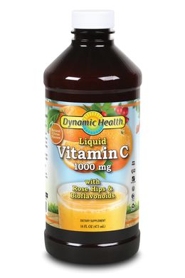 Фотография - Витамин С Liquid Vitamin C with Rose Hips & Bioflanoids Dynamic Health цитрус 1000 мг 473 мл
