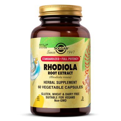 Родіола рожева Rhodiola Root Solgar екстракт 60 капсул