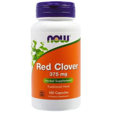 Красный клевер Red Clover Now Foods 375 мг 100 капсул