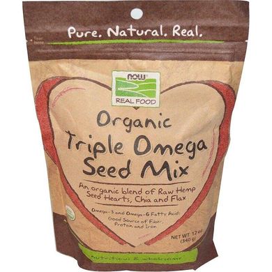 Фотография - Суміш насіння омега органік Seed Mix Now Foods Real Food 340 г