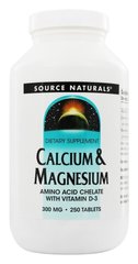 Кальций и магний Calcium & Magnesium Source Naturals 300 мг 250 таблеток