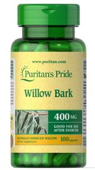 Фотография - Экстракт коры ивы Willow Bark Puritan's Pride 400 мг 100 капсул