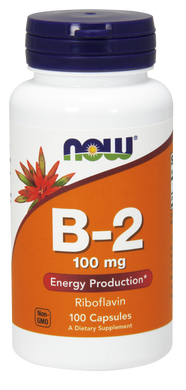 Витамин В2 Рибофлавин Vitamin B-2 Now Foods 100 мг 100 капсул