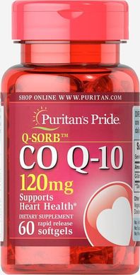 Фотография - Коэнзим Q-10 Q-SORB Co Q-10 Puritan's Pride 120 мг 60 капсул