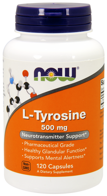 Фотография - L- тирозин L-Tyrosine Now Foods 500 мг 60 капсул