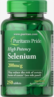 Селен Selenium Puritan's Pride 200 мкг 250 таблеток